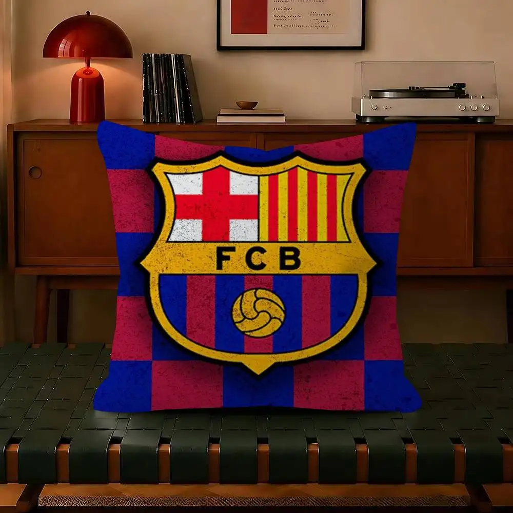 Kissen, Geschenk, Heimbüro, Dekoration, Schlafzimmer, Sofa, Auto, Kissenbezug, 45 x 45 cm, City B-B-Barcelona Art Logo – Detail 7