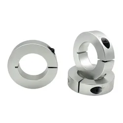 Manguito de límite de rodamiento de luz de anillo fijo de tipo abierto, bloqueo de aluminio, collares de eje de posicionamiento automático con hendidura, 1 pieza