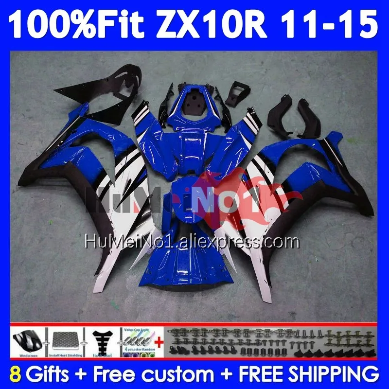 Injection For KAWASAKI NINJA ZX 1000 10R 10 R 219No.147 ZX10R 11 12 13 14 15 Blue Black ZX-10R 2011 2012 2013 2014 2015 Fairing