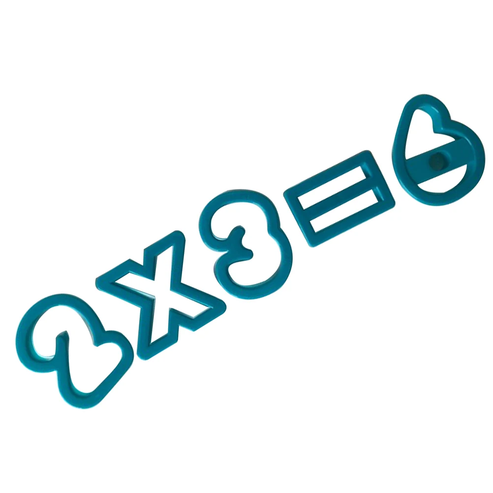 16 pezzi numero simboli matematici biscotti stampo in plastica formine per fondente strumenti di cottura fai da te decorazione della torta stampi artigianali per zucchero