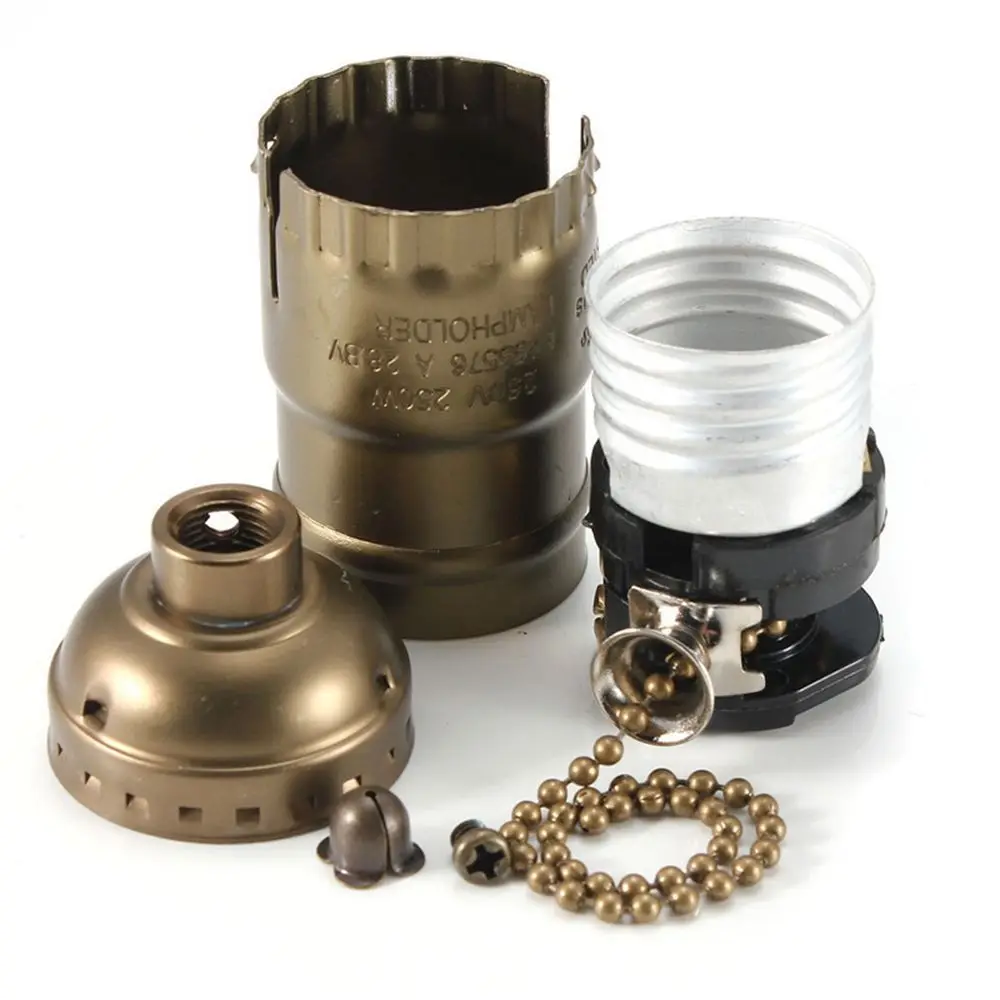 Top Quality New Screw Bulbs Base Lamp Holder Aluminum Shell Socket Holder No Switch Lighting Accessories Lamp Bases