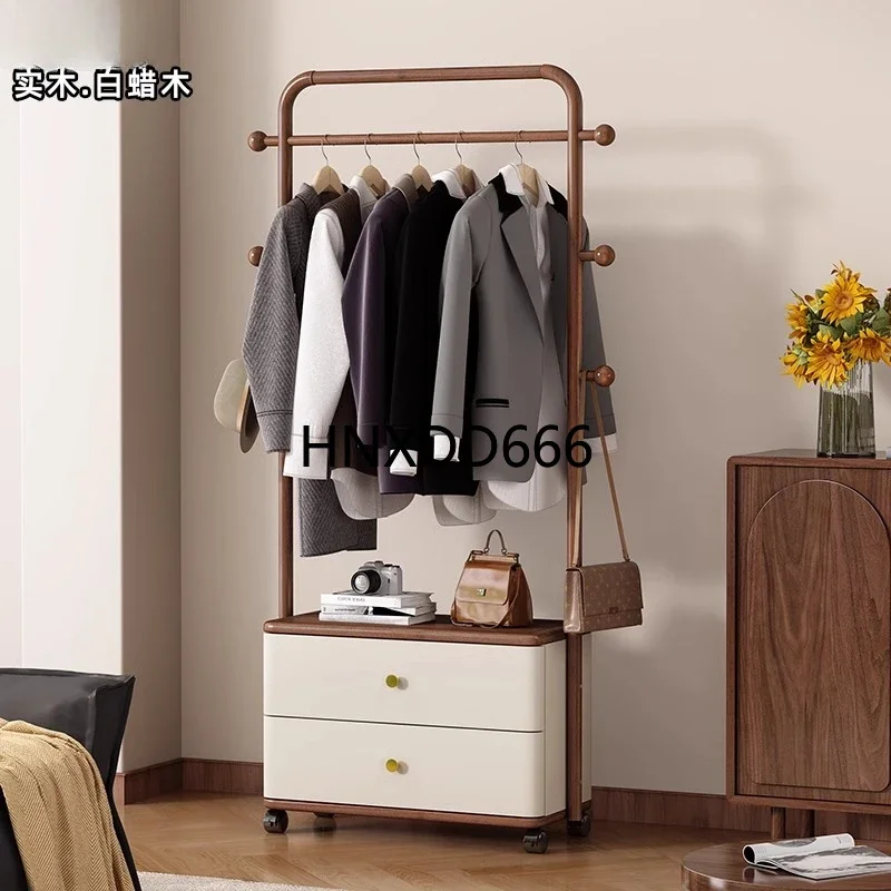 Ash wood coat rack Floor-to-ceiling solid wood hanger