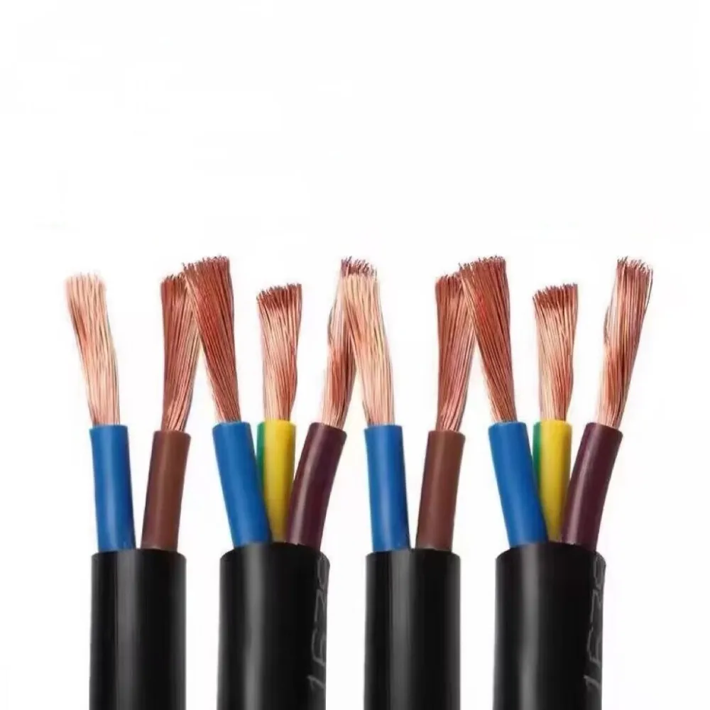 4MM2 RVV 2/3/4/5 Cores Pins Copper wires  Cores Pins Copper Wire Conductor Electric RVV Cable Black