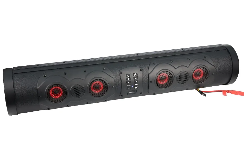 Factory Direct Sales Bluetooth Multi-Color Led Backlit Marine Soundbar Waterproof IP66 Marine Speaker