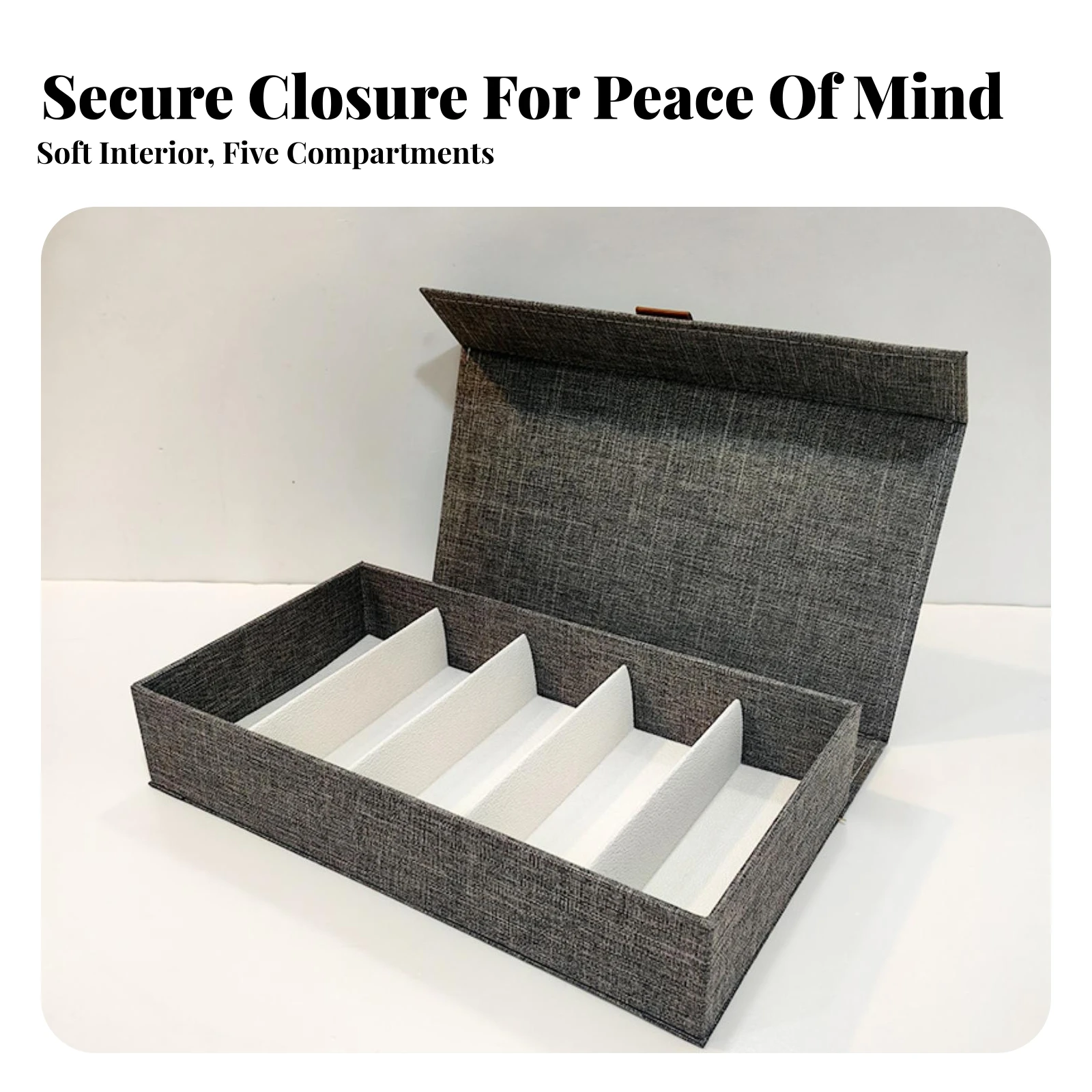 Eyewear Storage Box with Magnetic Closure Multi-Slot Eyewear Display Case Eyeglass Display Box Space-Saving Eyeglass Case Modern