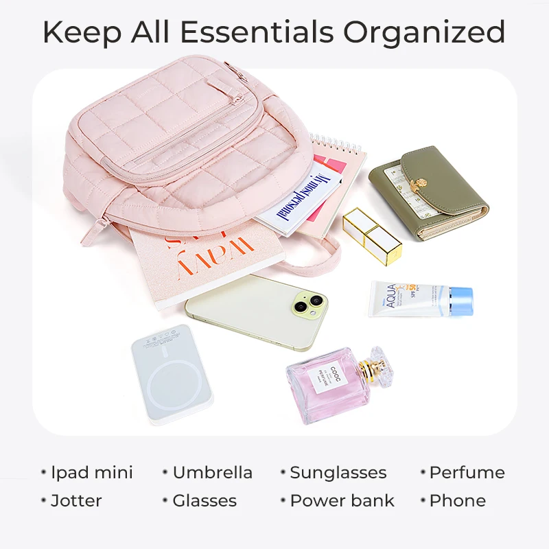 حقائب ظهر صغيرة للنساء من BAGSMART حقيبة كتب جامعية لطيفة للفتيات متعددة الوظائف حقيبة نهارية صغيرة للسفر الترفيهي حقيبة ظهر نسائية بسيطة