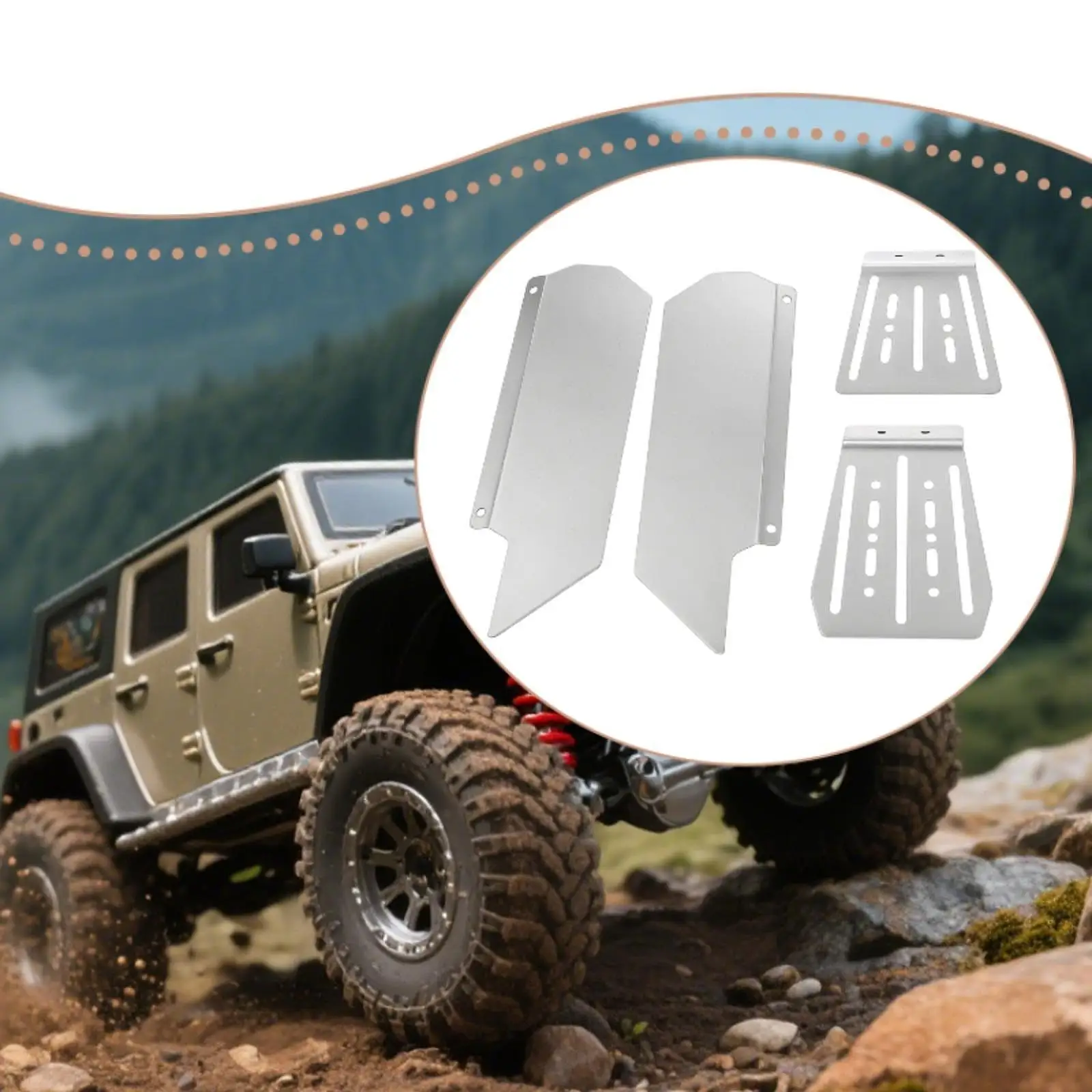 RC Car Chassis Protection Guard Plate Protector Robuste Chassis-Rüstung für M12