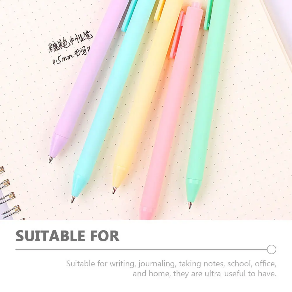 

20Pcs Macaron Gel Pens Retractable Smooth Ink 0.5mm Frosted Body Lightweight Ergonomic Design for Students Planners Business