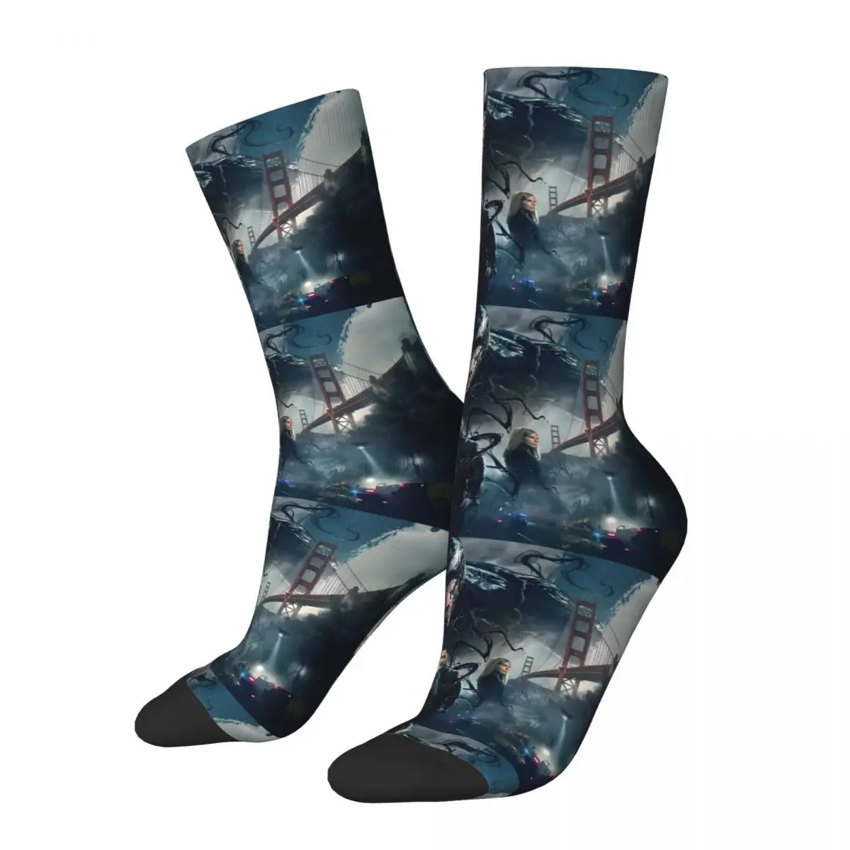 Skarpety męskie Venom Vintage Harajuku Marvel Spider Man Venom Street Style Novelty Pattern Crew Sock