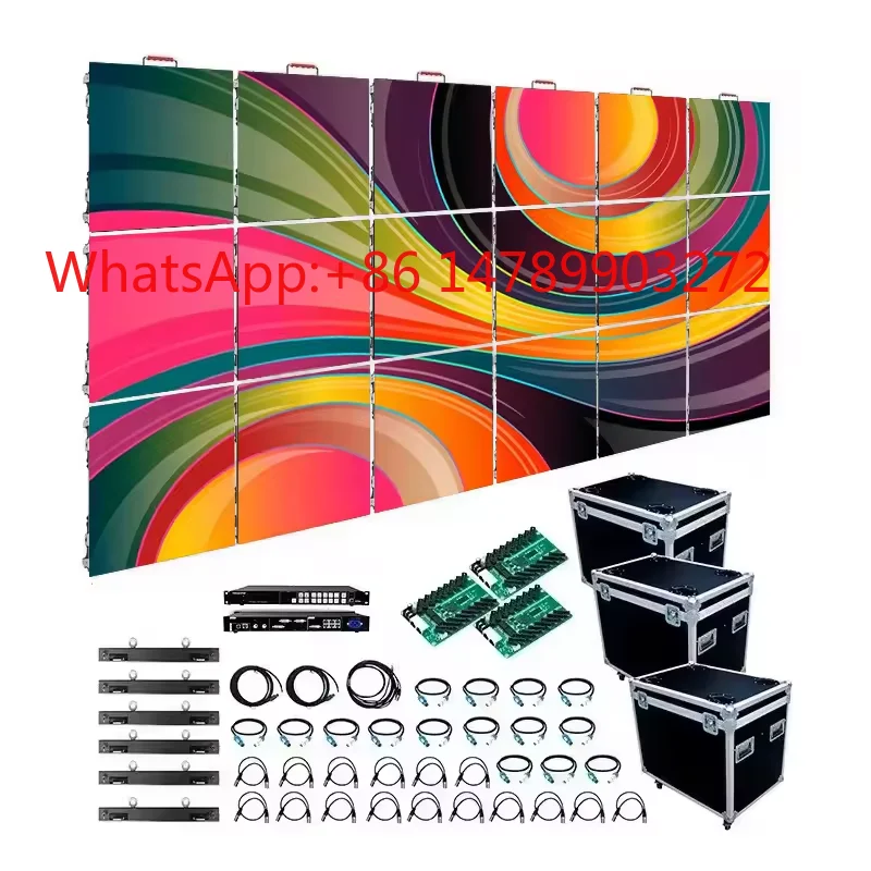 P2.9-P4.8 Portable LED Video Wall Church Retail Education Indoor Outdoor Stage Backdrop