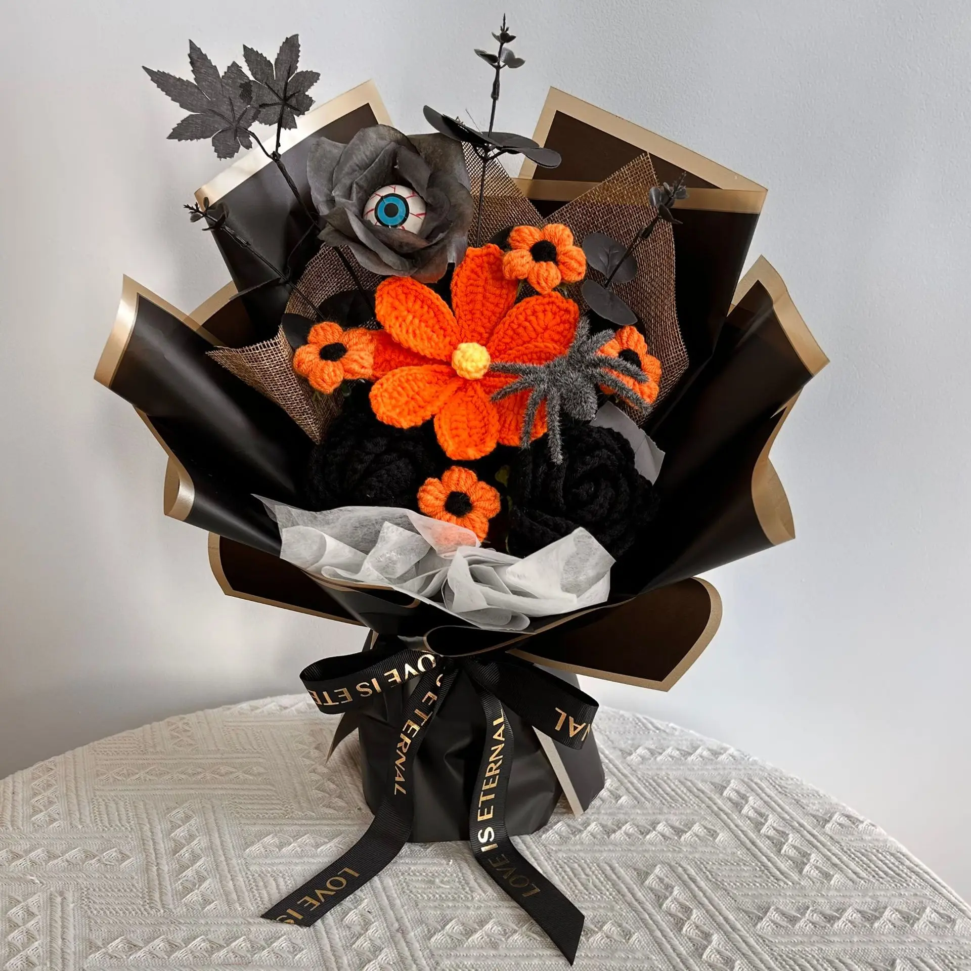 HS368 باقة محاكاة الزهور الاصطناعية وان شنغ، زهرة الغزل، زهرة محمولة باليد، هدية رفيق، المنتج النهائي