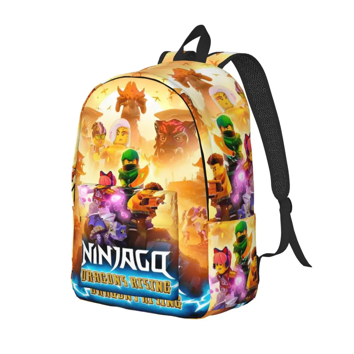 N-Ninjagos Game Anime Casual Backpack Durable High School Work Back to School Gift Daypack for Men Women College Canvas Bags