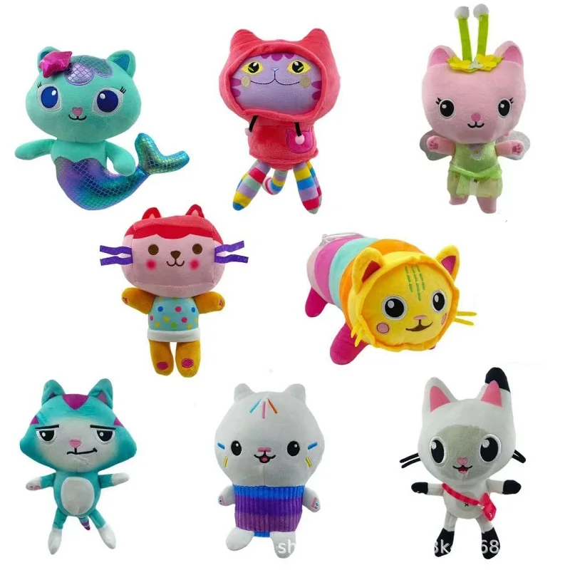 Nieuwe Anime Poppenhuis Knuffel Rugzak Kat Taart Kat Lachende Kat Knuffeldier Plushie voor Kid Chrismas Gif