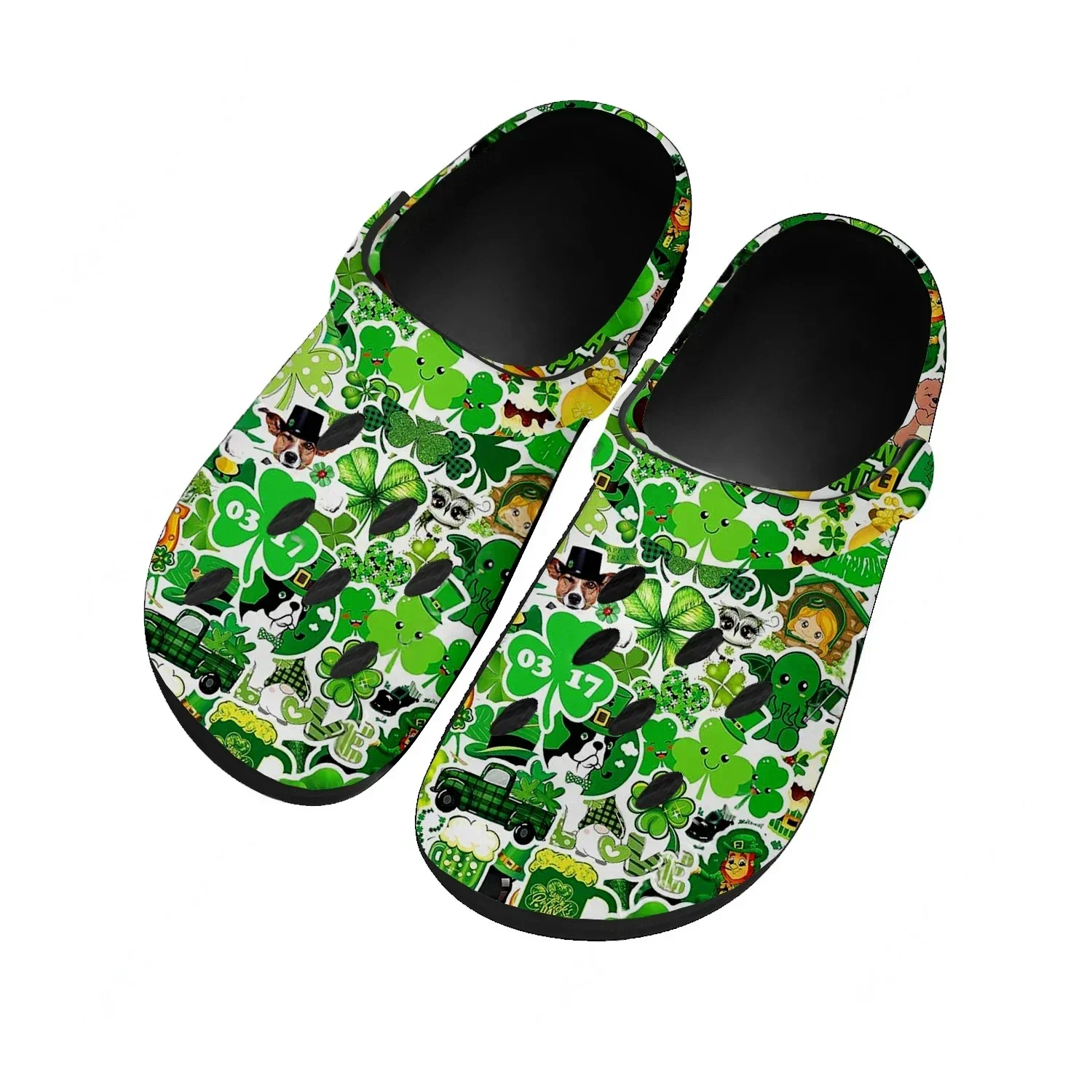 Sandalias Lucky Shamrock para el Día de San Patricio, para Mujer y Adolescente, Calzado de Moda para el Hogar, Zapatos de Agua Transpirables y Cómodos para Jardín y Playa