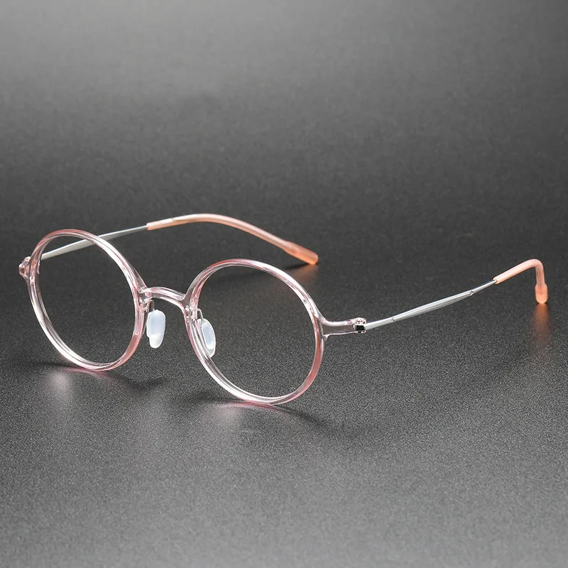 Japan Brand Titanium Glasses Frame Plastic Steel Retro Round Eyeglasses Men Women Myopia Prescription Eyewear Blue Light Lenses image 6