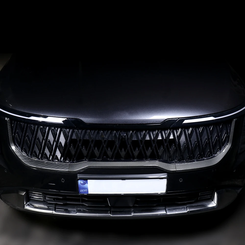 

Exterior Accessories 3PCS Automotive Front Bump Grille Decorative Strip Cover Trim For KIA Carnival KA4 2025 2026 Car Supplies