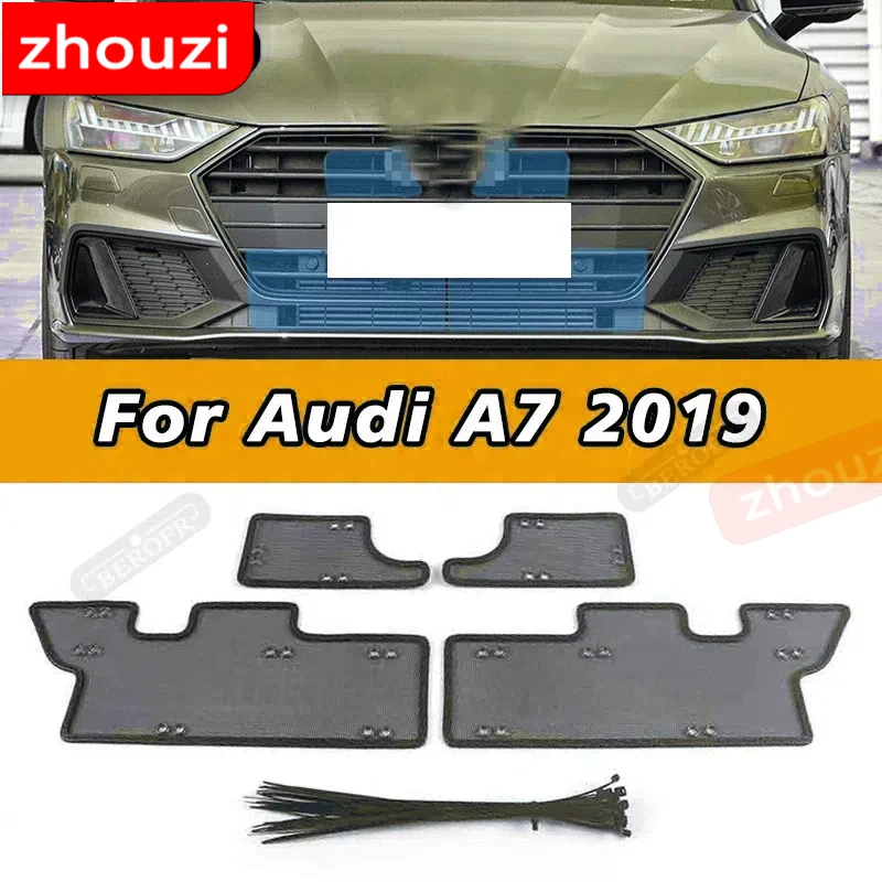 For Audi A7 2019 Insect Net Stainless Steel Racing Grills Water Tank Protection Grid Anti-mosquito Sundries Accessories