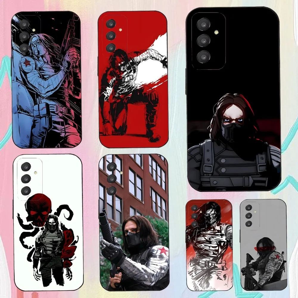 B-Bucky Barnes Winter S-Soldier Phone Case For Samsung Galaxy A52 A12 A51 S21 Edge S22ULTRA S23 S20LITE Plus Ultra Black Cover