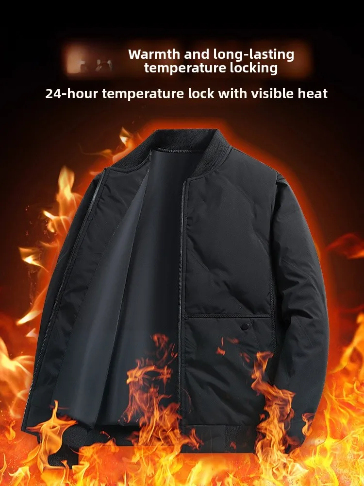 

Мужская шелковая хлопковая зимняя куртка Thiened с бейсбольным воротником, повседневная хлопковая одежда Busin, теплая морозостойкая мужская верхняя одежда