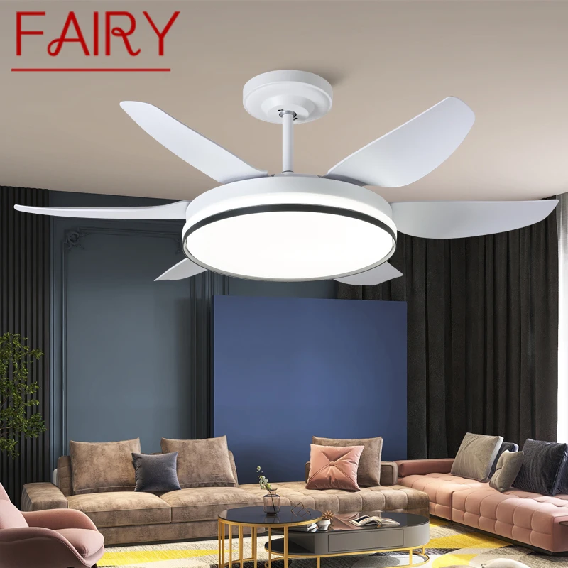 FAIRY Fan Light Nordic LED Ceiling Fan Light Modern Minimalist Restaurant, Living Room, Bedroom Commercial Electric Fan