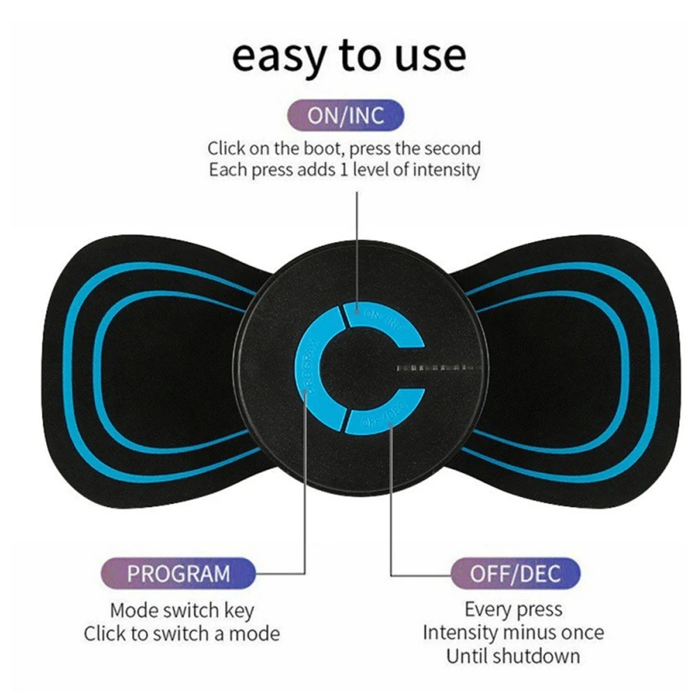 1pcs Mini Neck Massager, Portable Neck and Back Lightweight & Compact Design,Soft Gel Pads for Comfortable Skin Contact