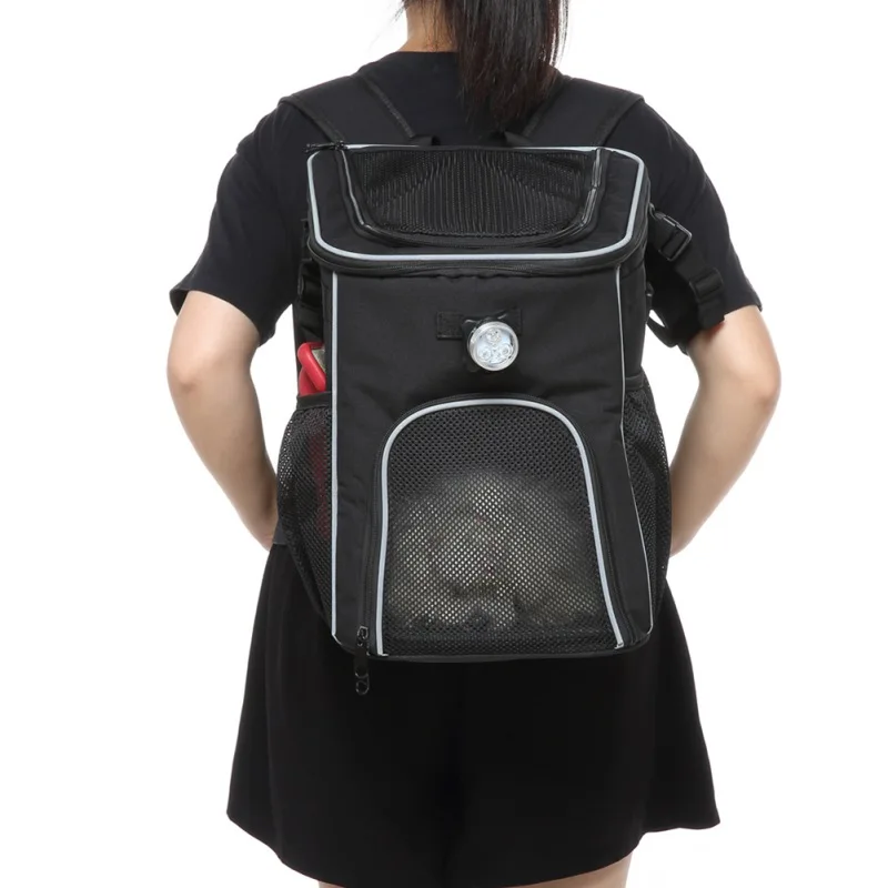 Pet Bicycle Carrier Bag Puppy Dog Cat Small Pet Travel Bike Seat For Hiking Cycling Double Shoulder Backpack Pet Dog Carry Pouch