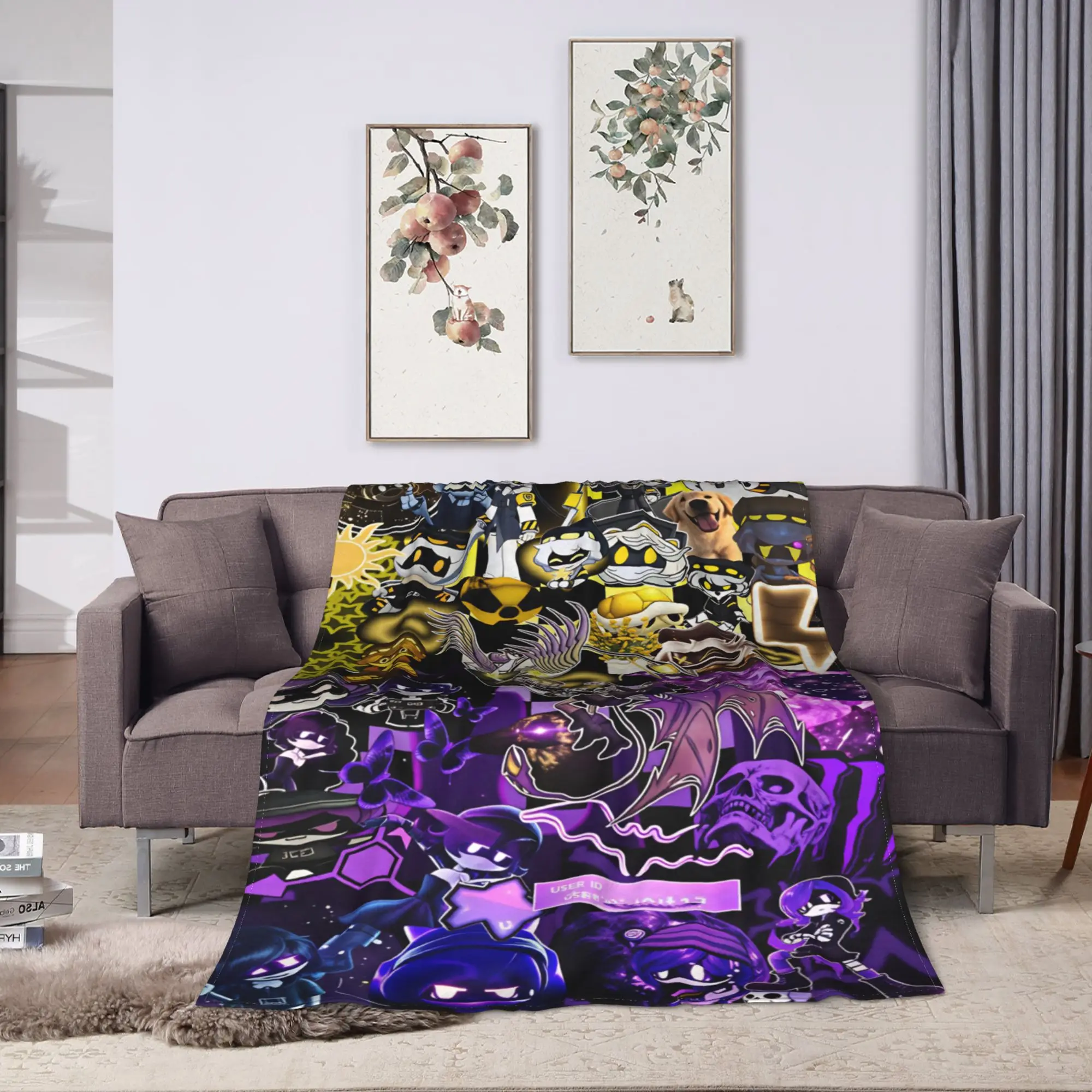 3D Murder-Drones Uzi Cartoon Blanket Quality Soft  Throw Blanket Winter Kids Living Room Pattern Bedspread