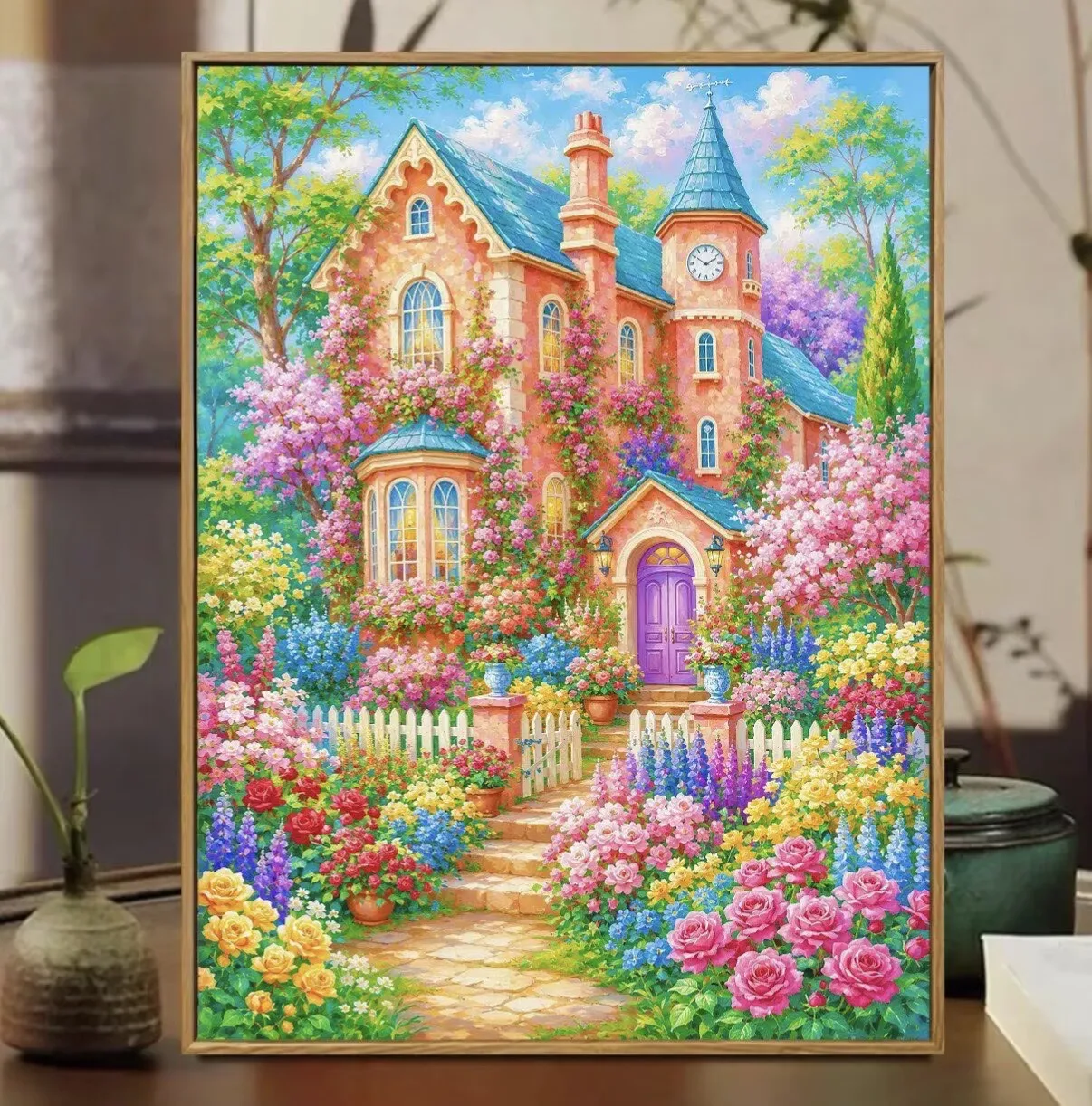 9ct 75x95cm blueberry Embroidery DIY Chinese Style Printed Kits Cross Stitch Needlework Home Decor Crafts 69 Colors