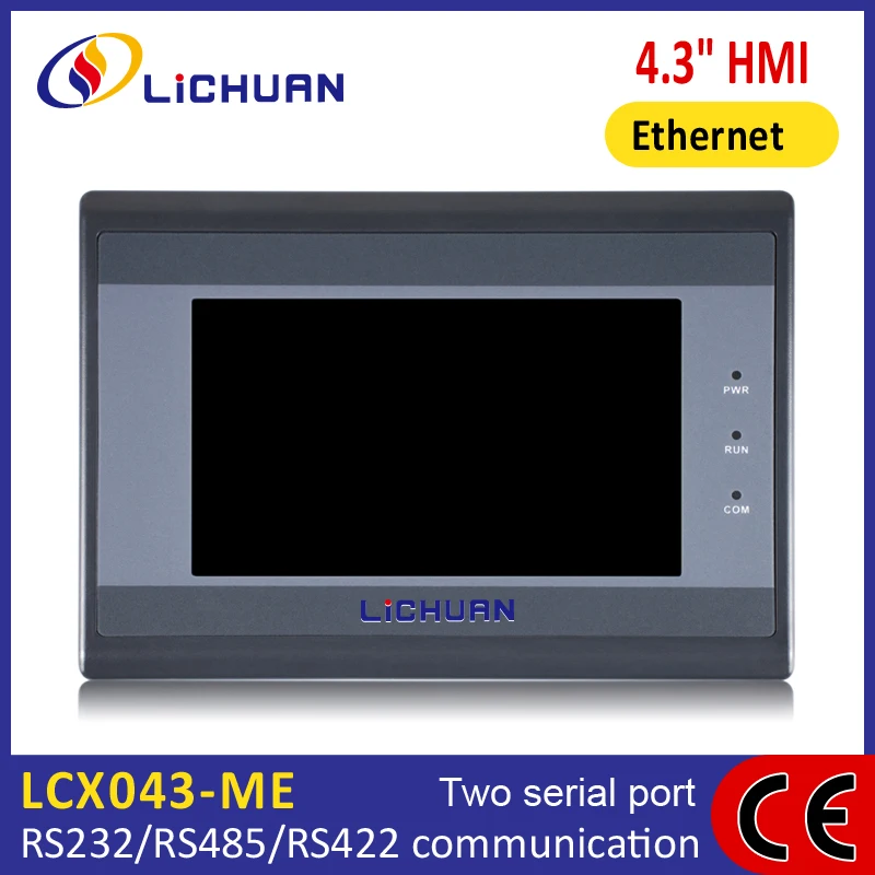 

lichuan HMI 4.3 inch touch screen for cnc controller support Ethercat RS485 RS232 RS422