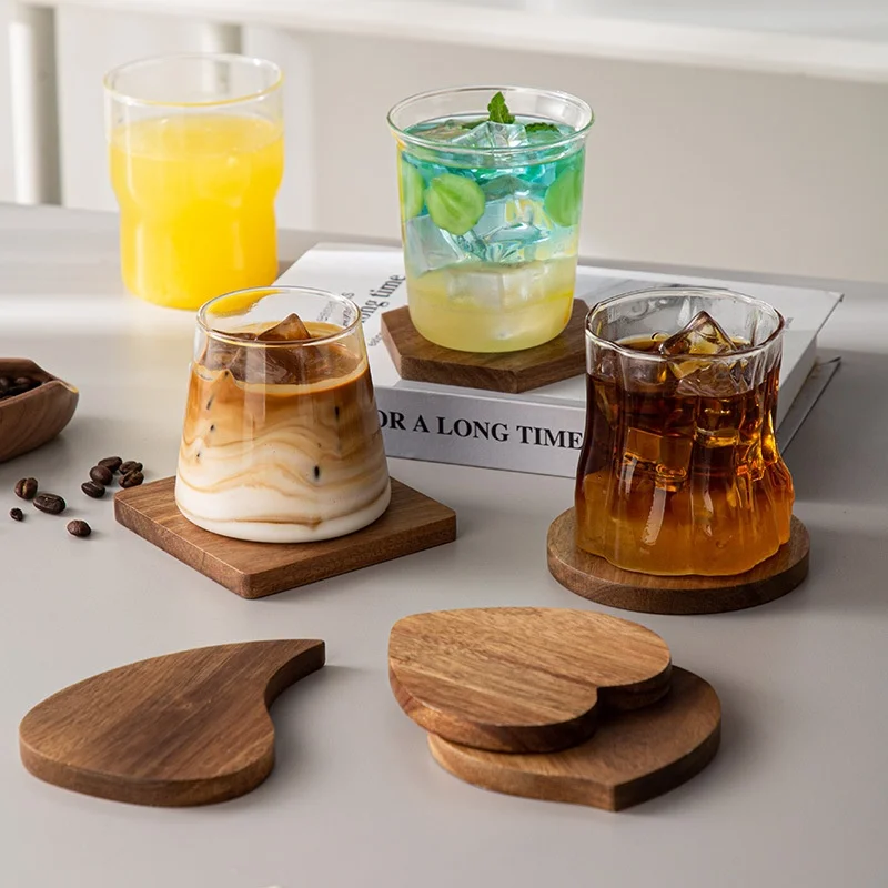 

Hot 2026 solid wood Coasters, Non-Slip Heat Resistant Pad for Coffee Mug Tea Cup & Water Glass, Home Bar Accessories Essentials