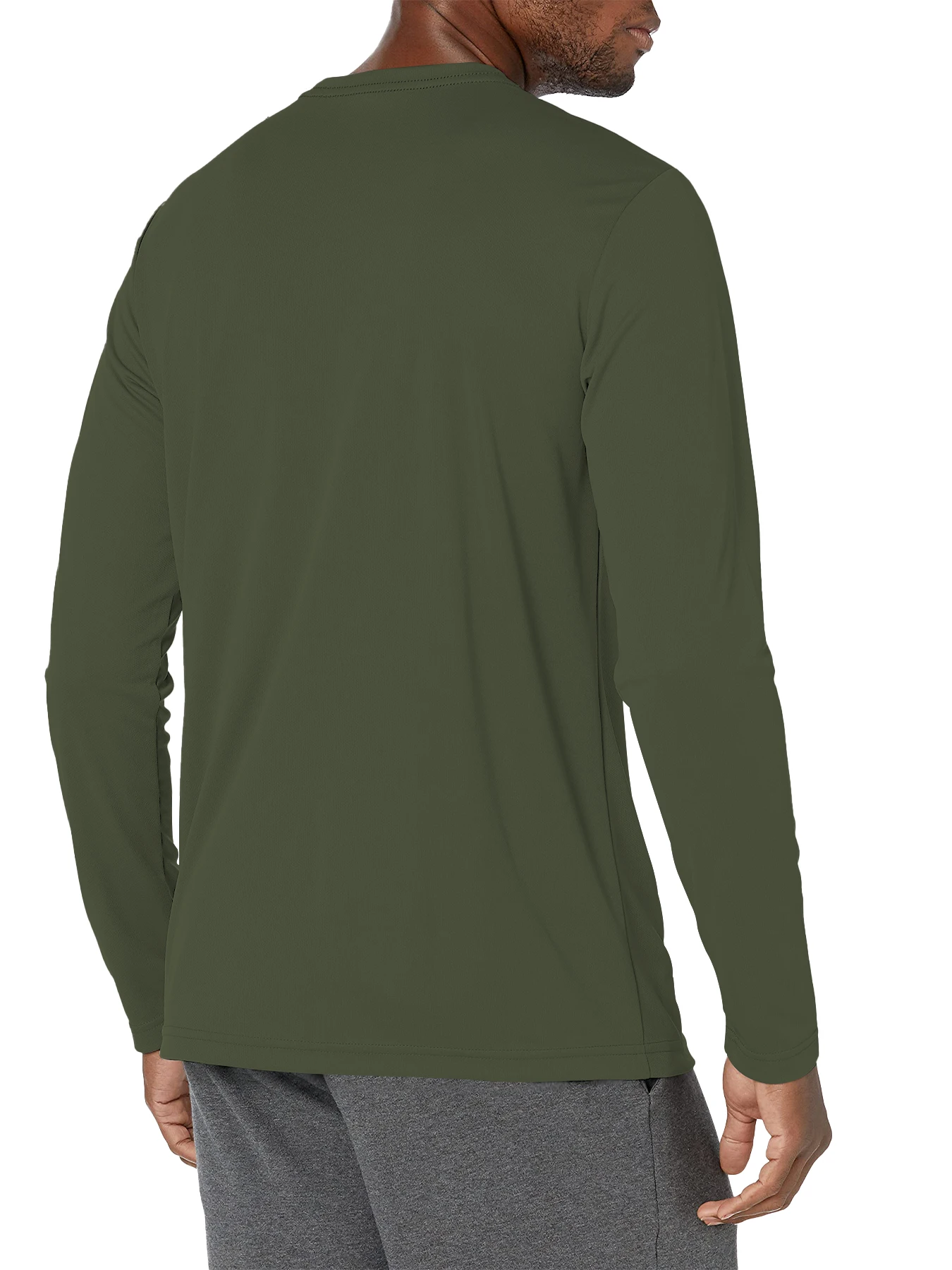 Herren Langarm-Sonnenschutz-Shirt Leichtes Workout UV-Schutz Schnelltrocknend Wander-T-Shirt Radsport Angeln Sportoberteil – Detail 14