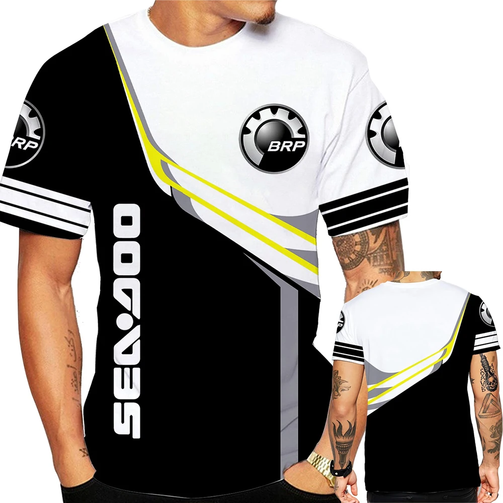 BRP Can Am 3D-Druck Sportliches, schnell trocknendes, atmungsaktives Herren-T-Shirt für den Außenbereich, Moto-Team-Fan-Uniform, kurzärmeliges Oberteil für Eltern und Kinder – Detail 14