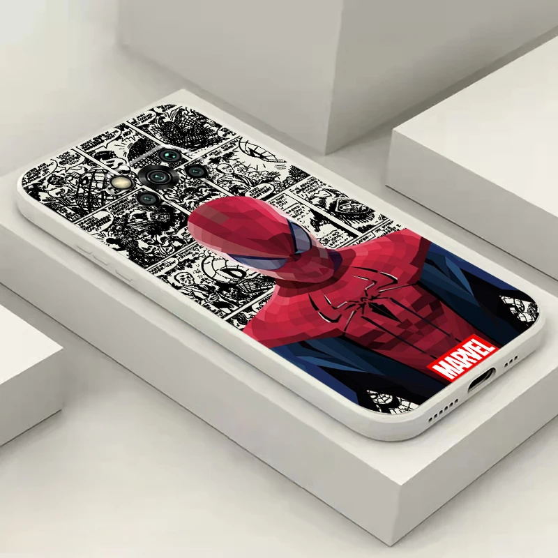 Spider Man Marvel Cute Phone Case For Xiaomi POCO F5 F4 F3 Pro GT POCO X4 X3 Pro NFC M4 M3 Pro 5G Funda Cover Soft Coque