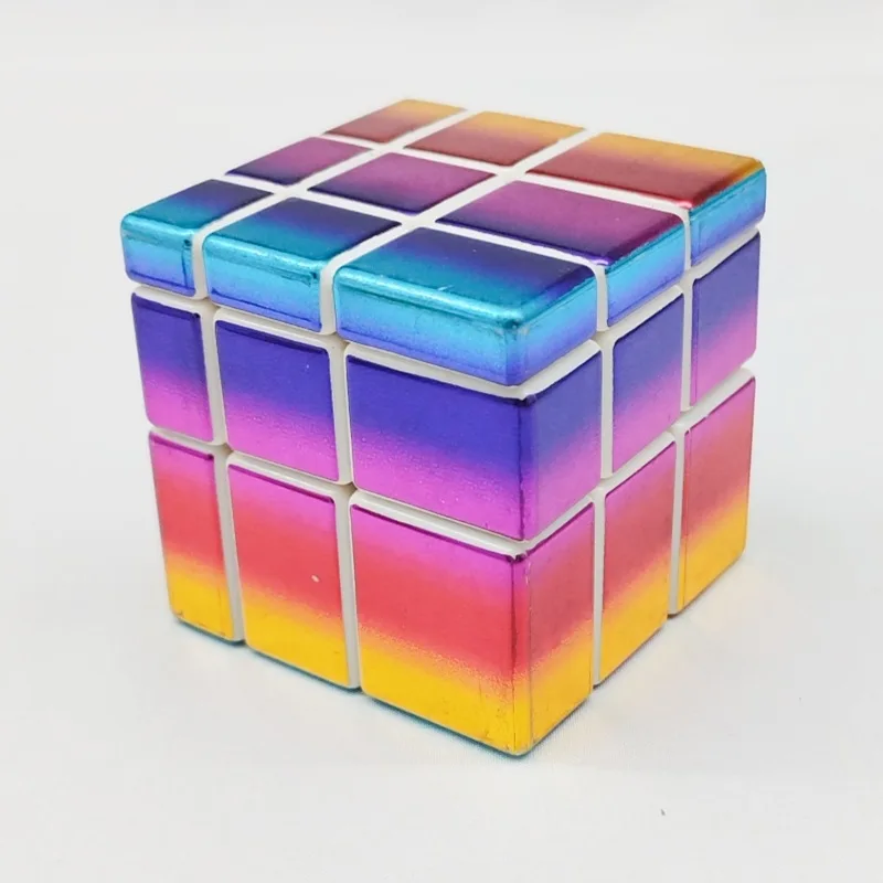 

[Wisdom] X-cube 3x3 Радужный зеркальный куб Градиент цвета Изменение формы 3x3 Куб Радужные зеркальные блоки Детская игрушка-головоломка Подарки