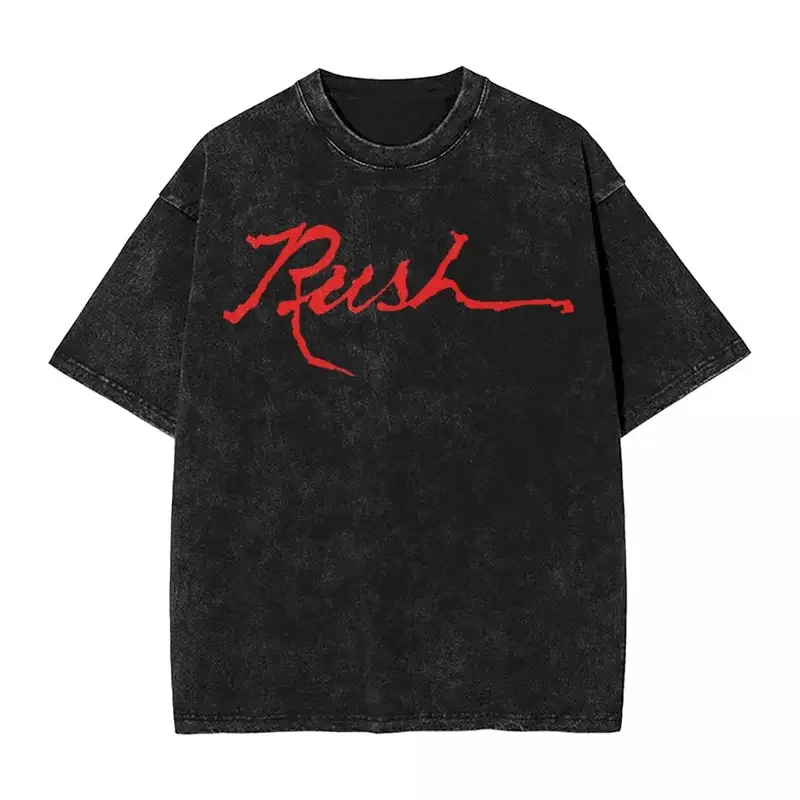 Rush Band 1978 T Shirts Hip Hop Washed 100% Cotton Oversize T-Shirts Novelty for Men Women Tops Streetwear Summer Tees