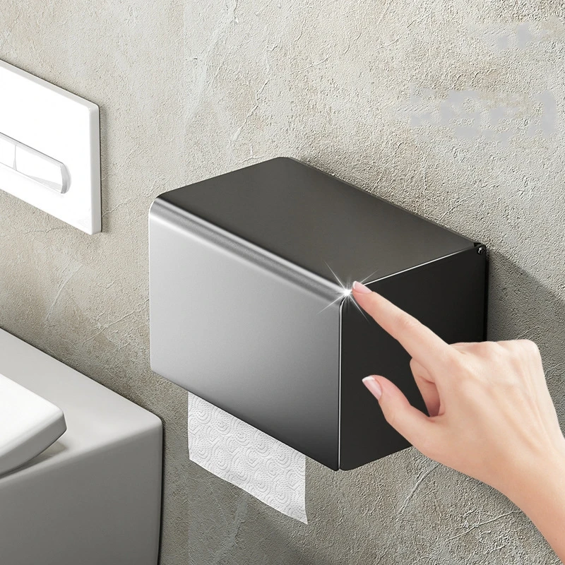 Quadratische Tissue Box Toilette Wasserdichte Papier Roller Toilette Hand Papier Box Punch-freies Bad Papier Halter