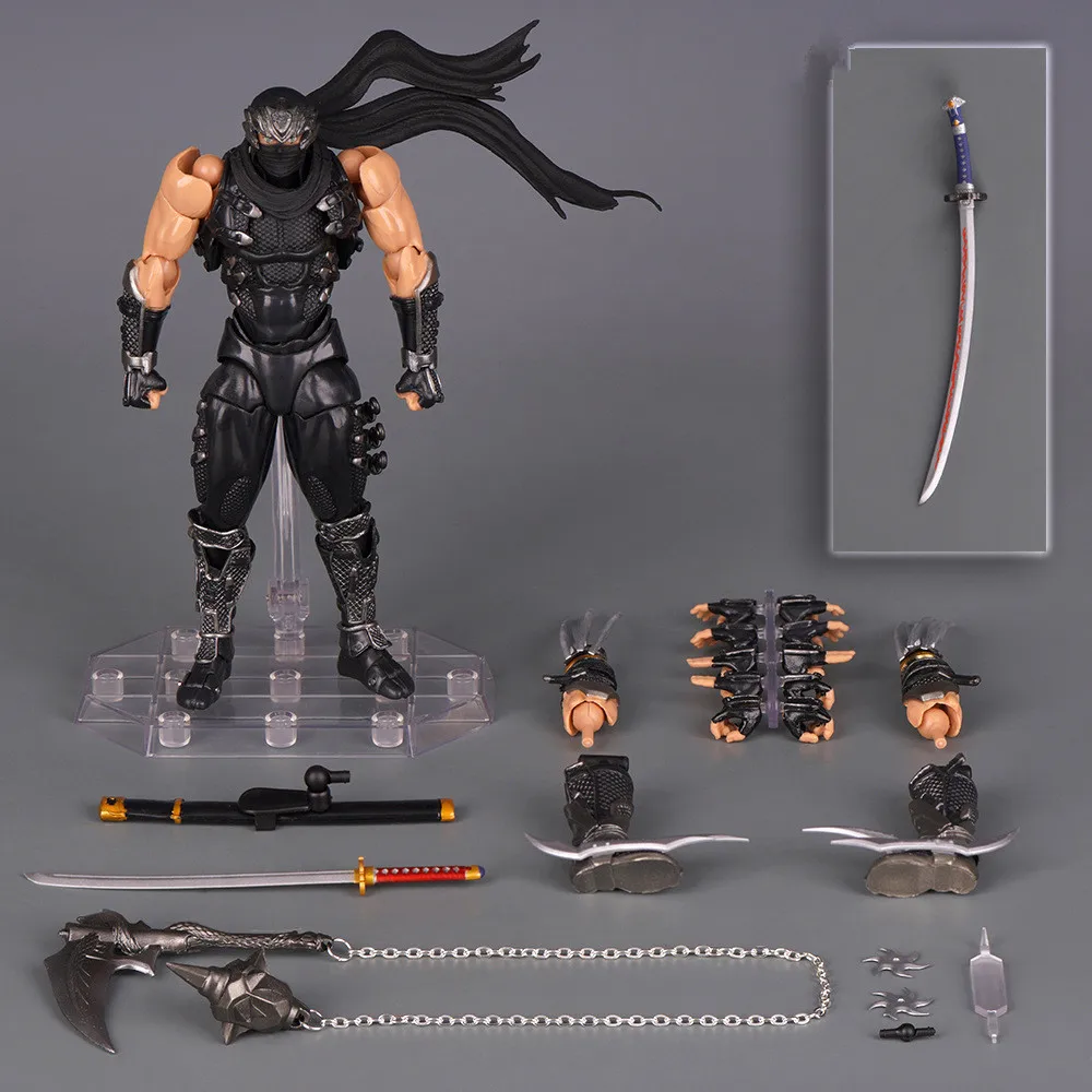 

Фигурка Ninja Gaiden 3: Edge Razor's Revoltech RYU HAYABUSA Фигурки Удивительная подвижная модель Yamaguchi Коллекция ПВХ
