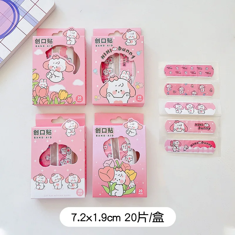 20pcs/lot Lovely Cute Band Aid Disposable Wound sticker kawaii First Aid Emergency Kit For Kids Children Adhesive Bandages