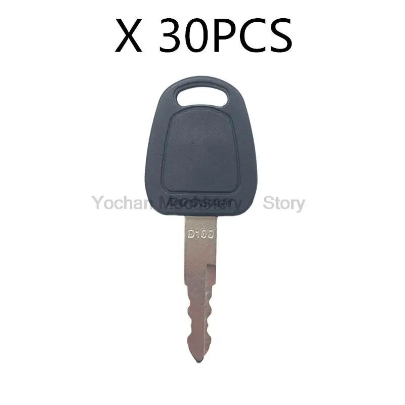 

30 Pcs D100 Key 110702-00151 For Daewoo Terex Doosan Excavator Heavy Equipment ELI80-0125 Ignition Switch Lock