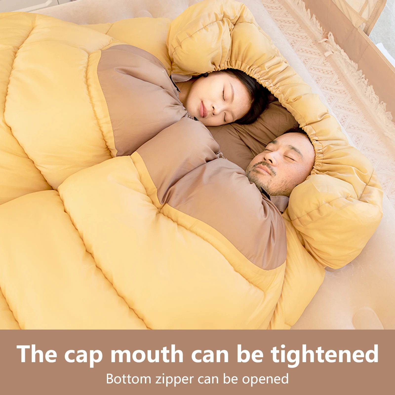 BSWOLF 2 شخص التخييم كيس النوم أربعة مواسم المحمولة الشتاء كيس النوم للتخييم في الهواء الطلق السفر المشي لمسافات طويلة