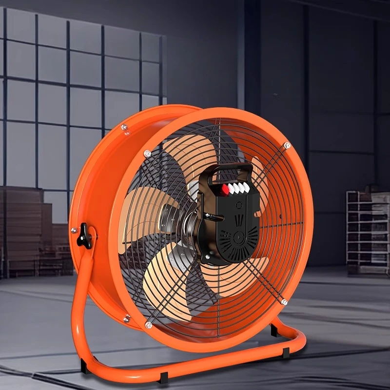 Unisex Industrial Floor Fan with Thickened Cylinder, Strong Airflow High Power for Workshop, Low Noise Durable Heavy Duty Fan