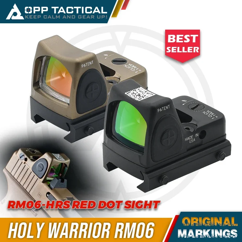 

Holy Warrior Tactial RM06 HRS Type 2 Reflex Red Dot Sight Adjustable LED with Full Original Markings for Hunting Airsfot