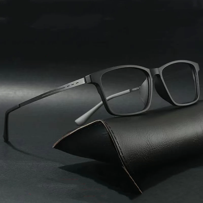Super Light Comfortable Rubber Titanium Eyewear Square Glasses Frame Myopia Optical Prescription Glasses Frame Men and Women