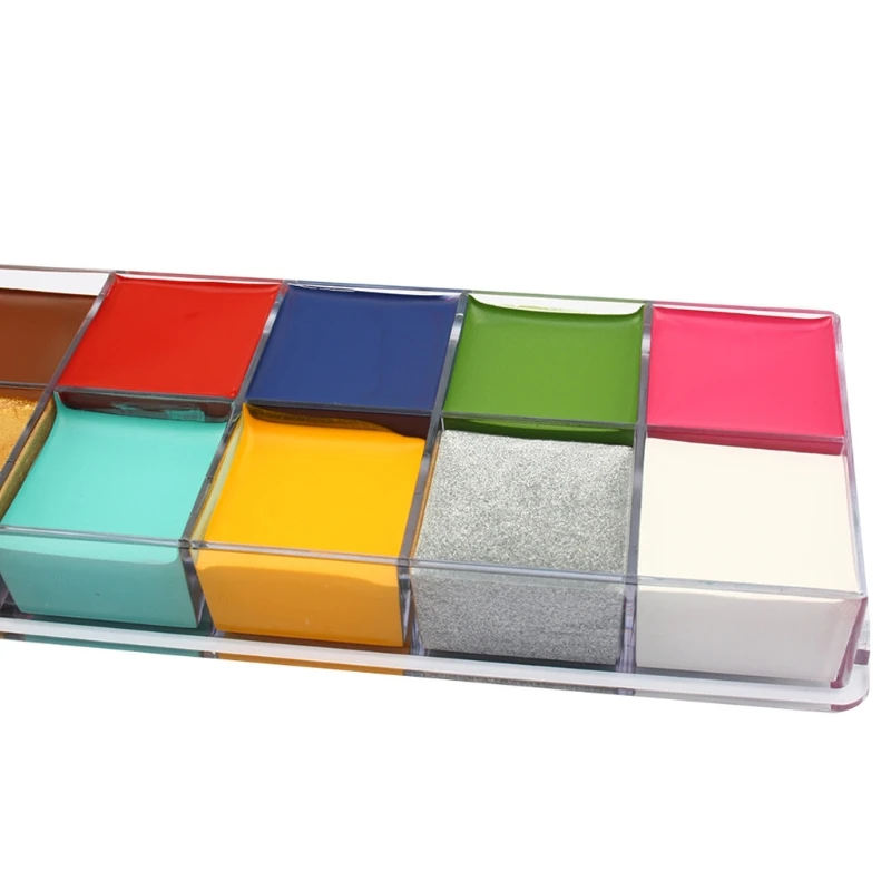 12 Màu Mặt Vẽ Cơ Thể Nghệ Thuật Không Độc Hại An Toàn Sơn Dầu Halloween Áo Lạ Mắt Vẻ Đẹp Dụng Cụ Trang Điểm