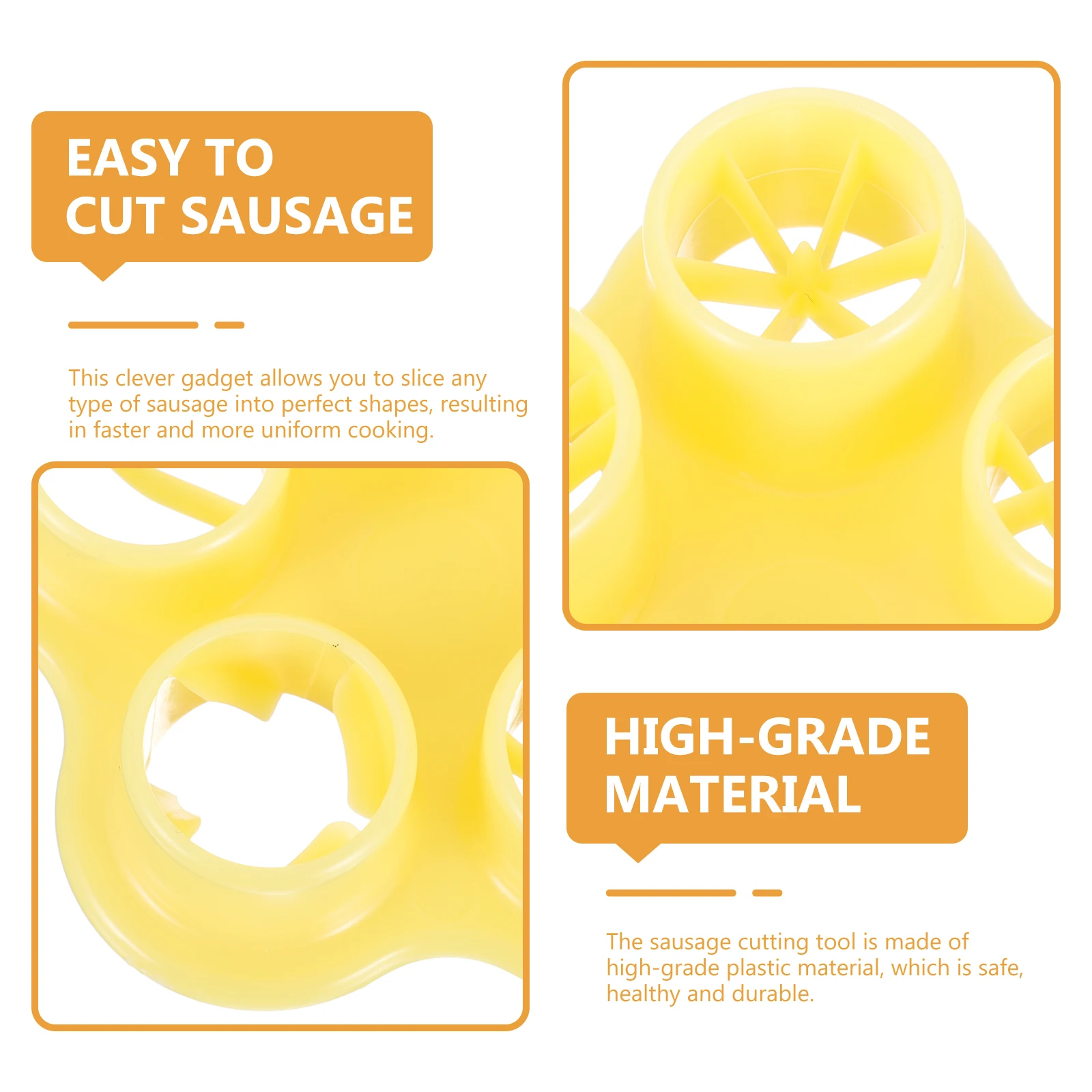 

2Pcs Hot Sausage Plastic Flower Mold Barbecue Fruit Dog Slicing Tool Reusable Kitchen Gadgets Camping BBQ Supplies
