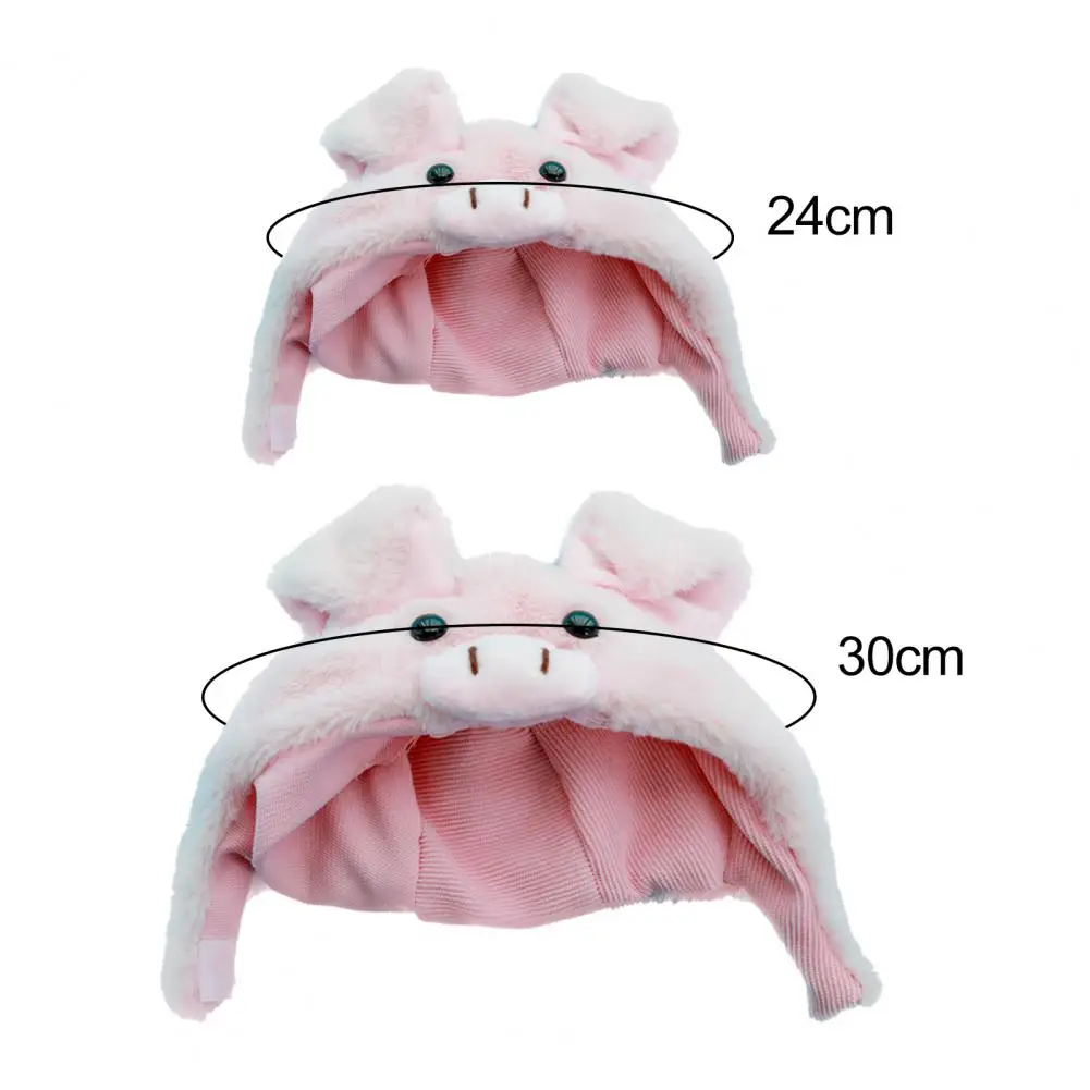 Pretty Pet Hat Pink Color Super Soft Acrylic Lovely Pig Modeling Pet Dog Cat Cap Party Costume  Pet Headgear Warm-keeping