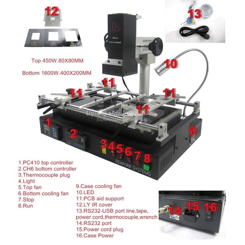 Imagem -06 - Estação de Retrabalho Bga Infravermelha Ir8500 V.2 Máquina de Solda para Reparo de Placas-mãe de Laptop