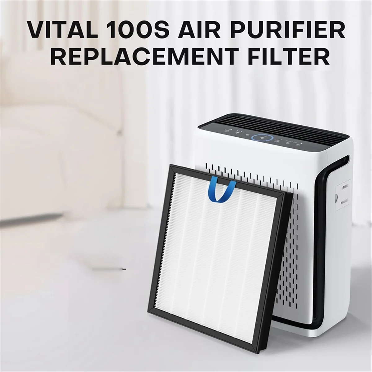 2 Packs Vital 100S Air Purifier Replacement Filter for Vital 100S, 3-In-1 HEPA Filter, Remove Dust, Pet Dander