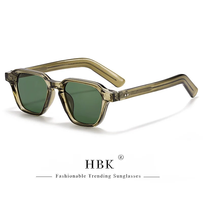 HBK Minimalistische Herren-Sonnenbrille, hochwertige quadratische Sonnenbrille für Damen, Outdoor-Reise, Party-Dekoration, UV400-Schutzbrille – Detail 4