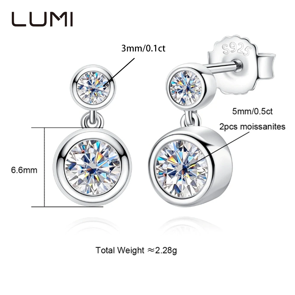 

Круглые серьги-гвоздики из 18-каратного золота с покрытием, 5 мм, муассанит, супер красивый обруч для ушей на годовщину свадьбы для подарка унисекс с бриллиантами GRA